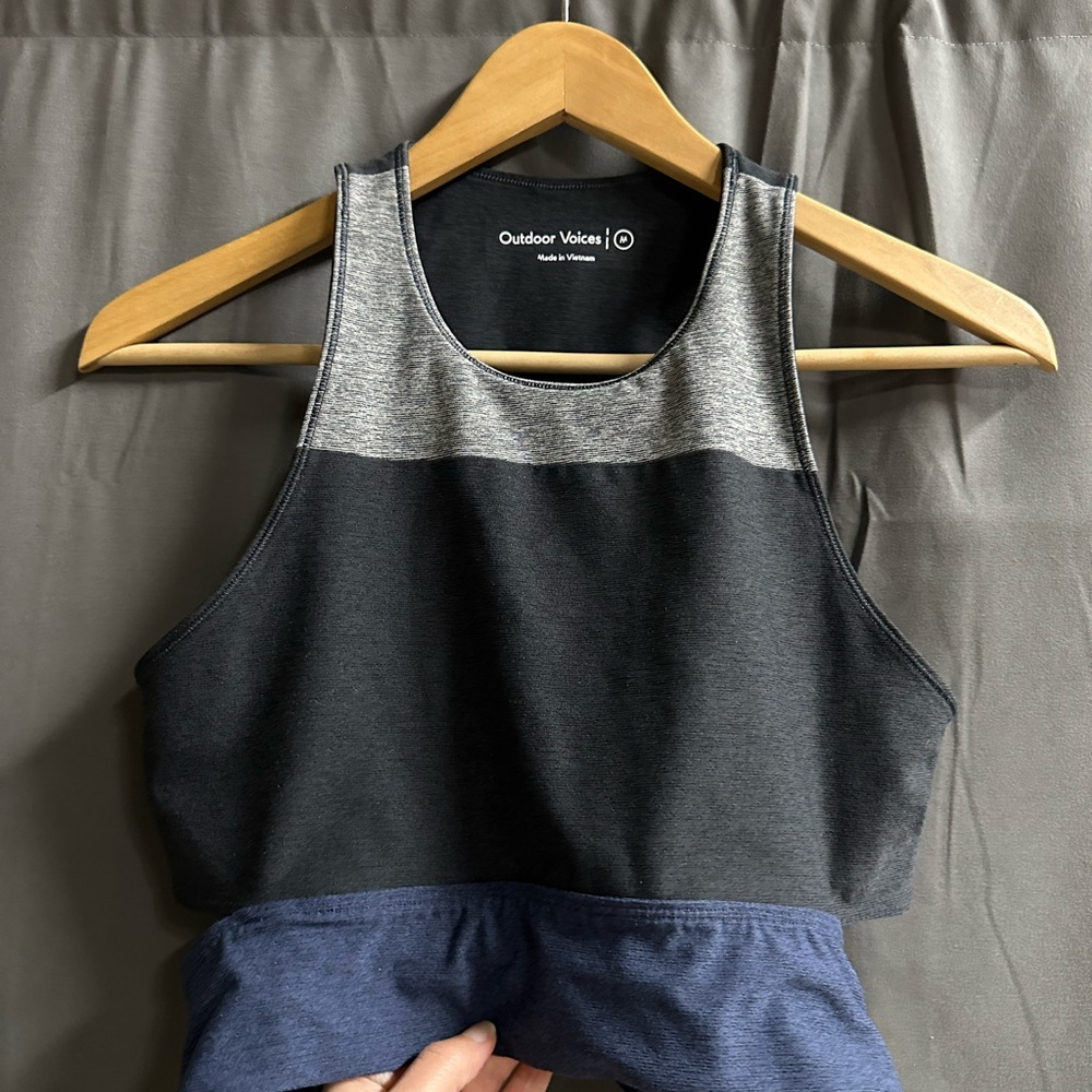 Outdoor Voices Women's Colorblock Tank Top - Gray and Blue